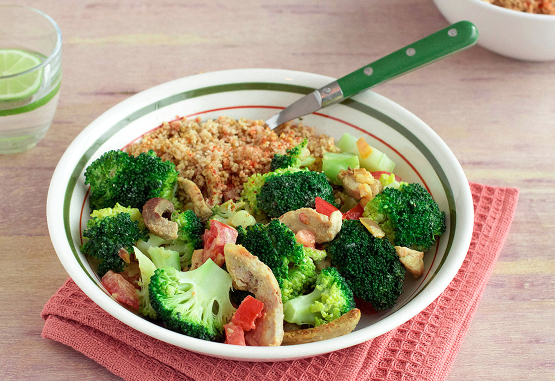 Brokkoligericht mit Couscous