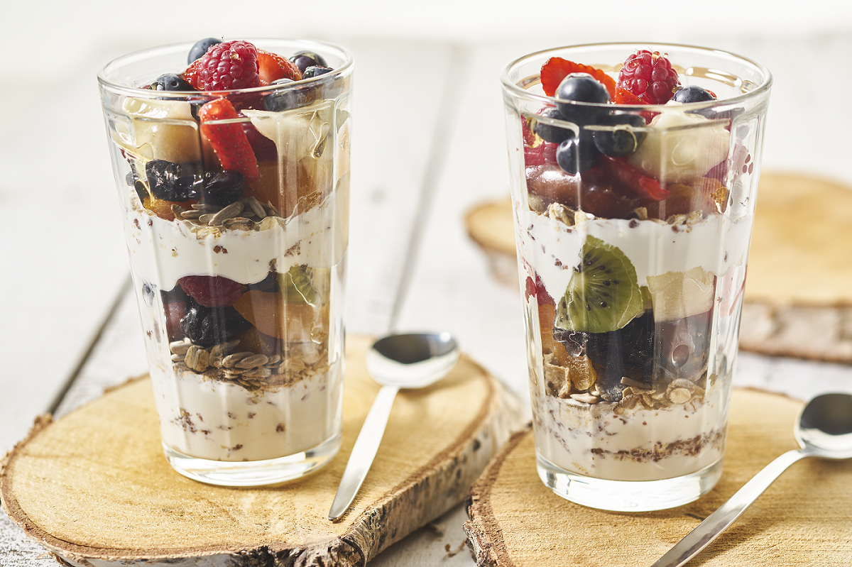 Fruchtflip mit Müsli