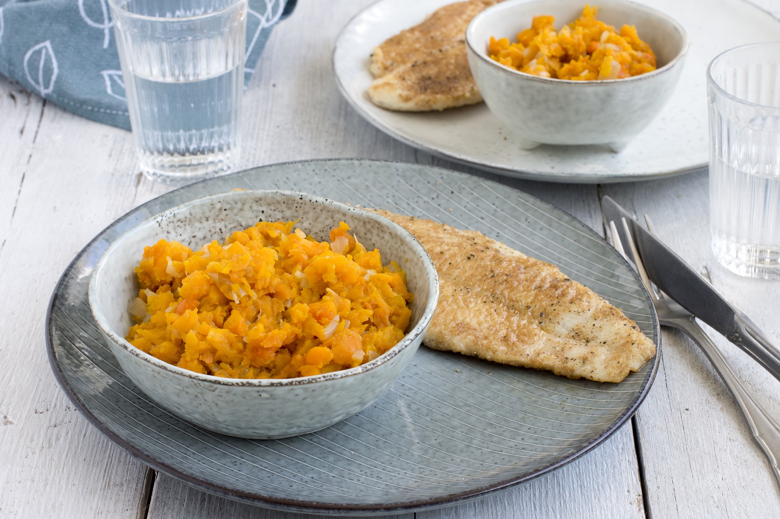Veggipedia - Baked pangasius with carrot puree