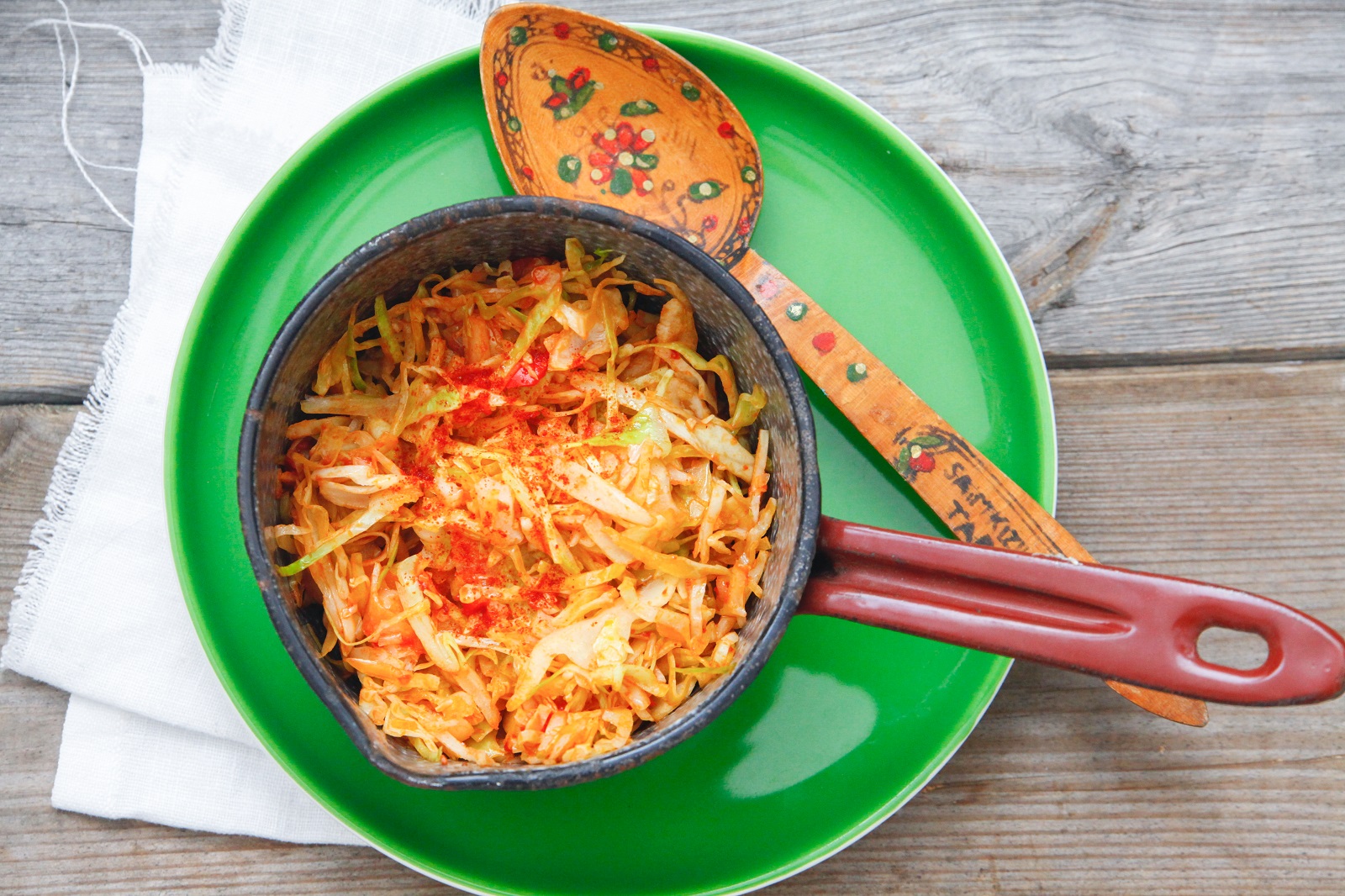 Veggipedia - Stir-fried spicy pointed cabbage
