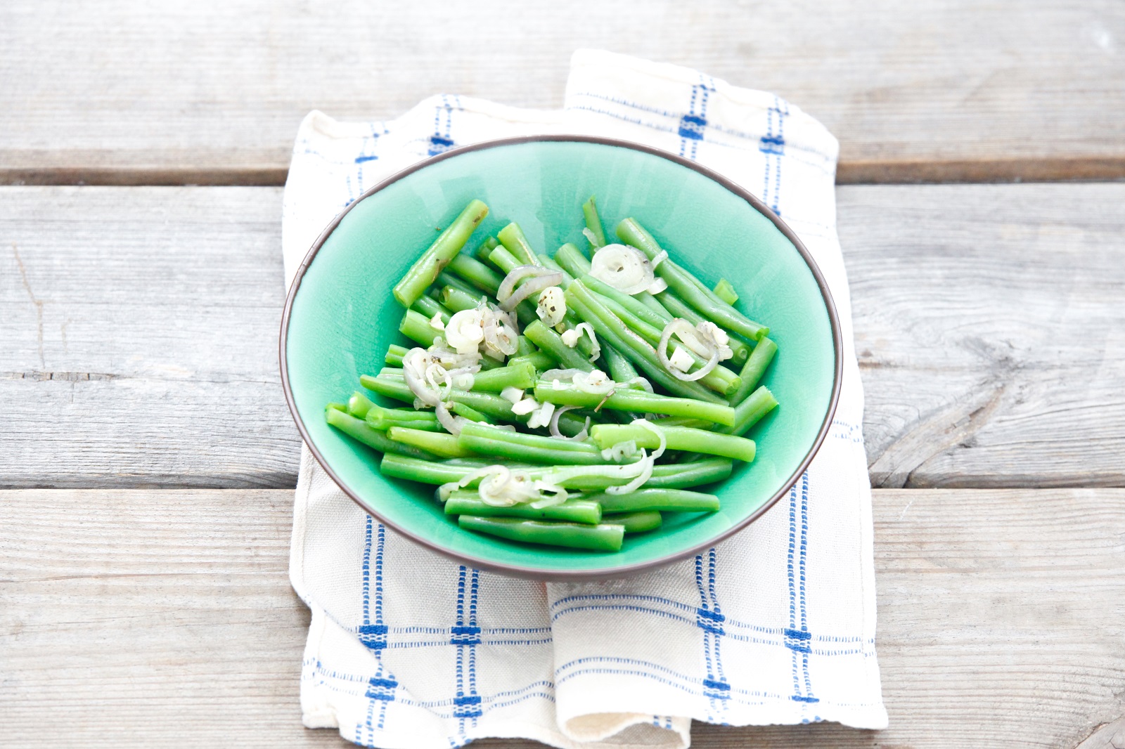 Veggipedia - Green beans with shallot dressing