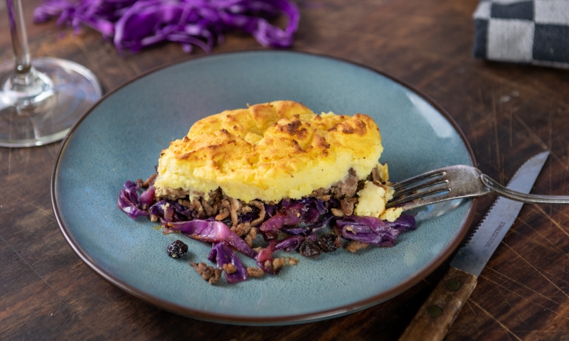 Veggipedia - Oven dish of purple pointed cabbage